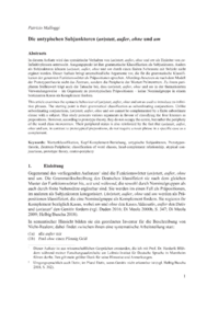 Dokument Die untypischen Subjunktoren  (an)statt, au&szlig;er, ohne  und  um 