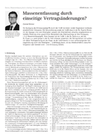 Dokument Massenentlassung durch einseitige Vertrags&auml;nderungen?