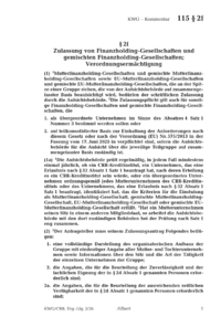Dokument &sect; 2f Zulassung von Finanzholding-Gesellschaften und gemischten Finanzholding-Gesellschaften; Verordnungserm&auml;chtigung