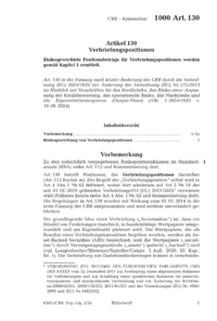 Dokument Artikel 130 Verbriefungspositionen