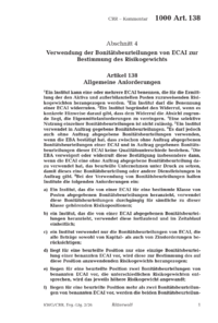 Dokument Artikel 138 Allgemeine Anforderungen