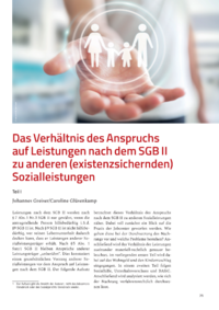 Dokument Das Verh&auml;ltnis des Anspruchs auf Leistungen nach dem SGB II zu anderen (existenzsichernden) Sozialleistungen