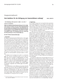 Dokument Sind Geb&uuml;hren f&uuml;r die Stilllegung von Gasanschl&uuml;ssen zul&auml;ssig?