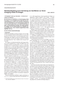 Dokument Betriebsaufspaltung durch Vermietung von Dachfl&auml;chen zur Stromerzeugung mittels PV-Anlagen