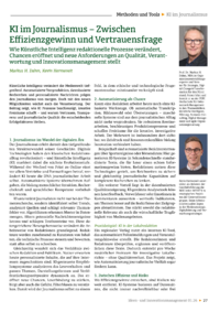 Dokument KI im Journalismus &ndash; Zwischen Effizienzgewinn und Vertrauensfrage