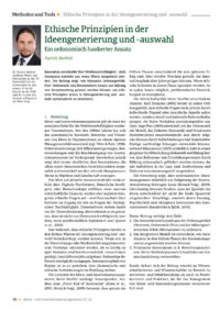 Dokument Ethische Prinzipien in der Ideengenerierung und -auswahl