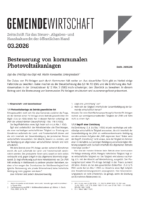 Dokument Besteuerung von kommunalen Photovoltaikanlagen