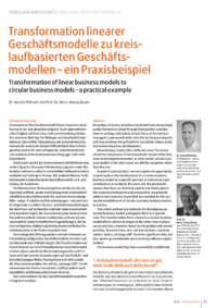 Dokument Transformation linearer Gesch&auml;ftsmodelle zu kreislaufbasierten Gesch&auml;ftsmodellen &ndash; ein Praxisbeispiel