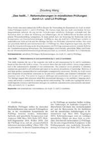 Dokument  &bdquo;Das hei&szlig;t ...&ldquo; . Reformulierungen in m&uuml;ndlichen Pr&uuml;fungen durch L1- und L2-Pr&uuml;flinge