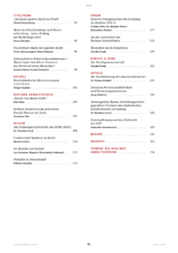 Dokument Inhaltsverzeichnis / Impressum