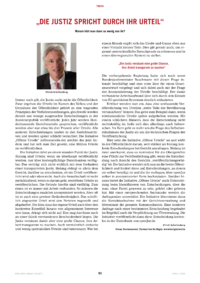 Dokument &bdquo;Die Justiz spricht durch ihr Urteil&ldquo;