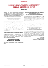 Dokument Berliner Anwaltsverein unterst&uuml;tzt Soziale Dienste der Justiz