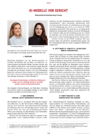 Dokument KI-Modelle vor Gericht