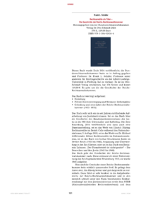 Dokument Frank L. Sch&auml;fer: Rechtsanw&auml;lte als T&auml;ter &ndash; Die Geschichte der Reichs-Rechtsanwaltskammer