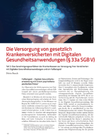 Dokument Die Versorgung von gesetzlich Krankenversicherten mit Digitalen Gesundheitsanwendungen (&sect; 33a SGB V)