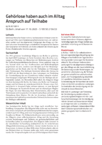 Dokument Geh&ouml;rlose haben auch im Alltag Anspruch auf Teilhabe