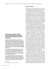 Dokument Erstattung von Rechtsanwaltskosten au&szlig;erhalb eines personalvertretungsrechtlichen Beschlussverfahrens