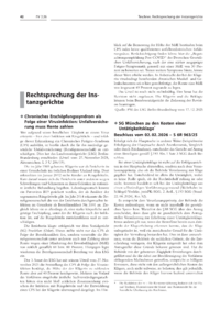 Dokument Rechtsprechung der Instanzgerichte