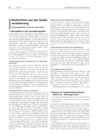 Dokument Nachrichten aus der Sozialversicherung