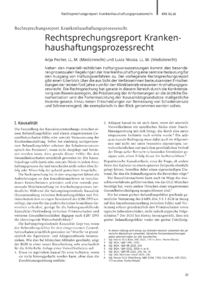 Dokument Rechtsprechungsreport Krankenhaushaftungsprozessrecht