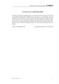 Vorwort zur 2. Lieferung 2026