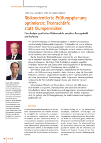 Dokument Risikoorientierte Pr&uuml;fungsplanung optimieren: Trennsch&auml;rfe statt Klumpenrisiken