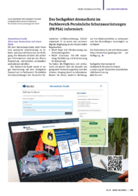 Dokument DGUV, Fachbereich PSA