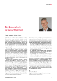Dokument Denkmalschutz ist Zukunftsarbeit