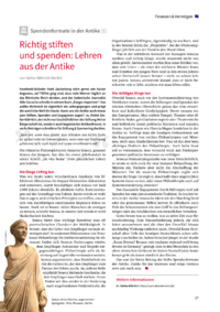 Dokument Richtig stiften und spenden: Lehren aus der Antike