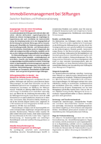 Dokument Immobilienmanagement bei Stiftungen