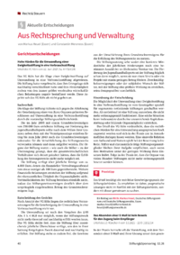 Dokument Aus Rechtsprechung und Verwaltung