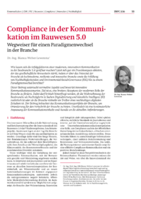 Dokument Compliance in der Kommunikation im Bauwesen 5.0