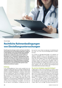 Dokument Rechtliche Rahmenbedingungen von Einstellungsuntersuchungen