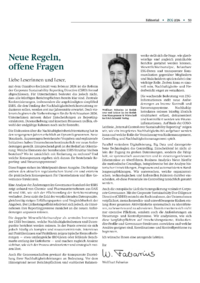 Dokument Neue Regeln, offene Fragen