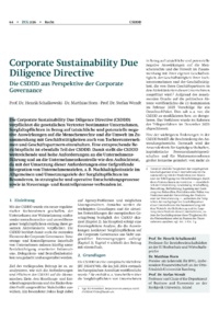 Dokument Corporate Sustainability Due Diligence Directive