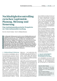 Dokument Nachhaltigkeitscontrolling zwischen Legitimit&auml;t, Planung, Messung und Steuerung