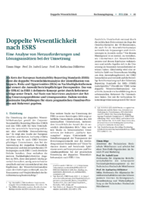 Dokument Doppelte Wesentlichkeit nach ESRS