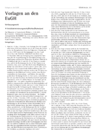 Dokument Vorlagen an den EuGH