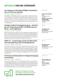 Dokument Aktuelle Online-Seminare