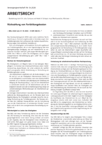 Dokument R&uuml;ckzahlung von Fortbildungskosten