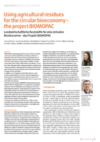 Dokument Using agricultural residues for the circular bioeconomy &ndash; the project BIOMOPAC