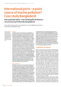Dokument International ports &ndash; a point source of marine pollution? Case study Bangladesh