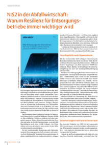 Dokument NIS2 in der Abfallwirtschaft: Warum Resilienz f&uuml;r Entsorgungsbetriebe immer wichtiger wird