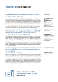 Dokument Aktuelle Seminare