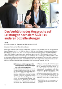 Dokument Das Verh&auml;ltnis des Anspruchs auf Leistungen nach dem SGB II zu anderen Sozialleistungen