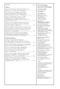 Dokument Inhaltsverzeichnis / Impressum