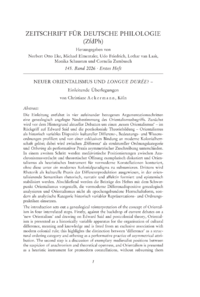 Dokument Neuer Orientalismus und  longue dur&eacute;e ?