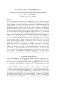 Dokument Die Ambiguit&auml;t des T&uuml;rkischen. Hamam-Darstellungen in deutschsprachigen Reiseberichten des 16. und 17. Jahrhunderts