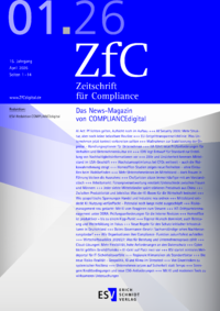 Dokument Zeitschrift f&uuml;r Compliance (ZfC) Ausgabe 01 2026