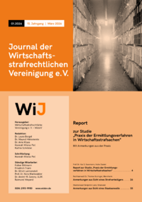Dokument WiJ - Journal der Wirtschaftsstrafrechtlichen Vereinigung e.V. Ausgabe 01 2026